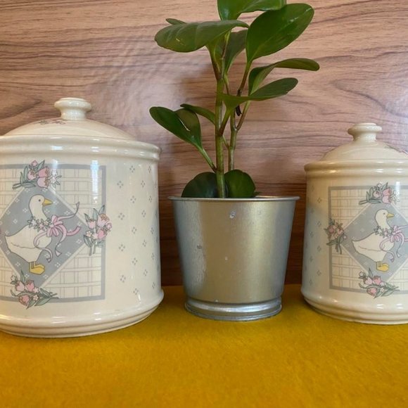 Vintage Goose Patterned Canisters - Picture 3 of 3